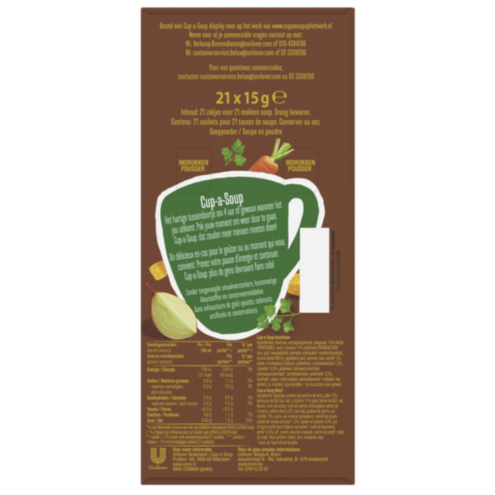 Cup-a-Soup, soep, 175ml, rundvlees (21 zakjes) - 1