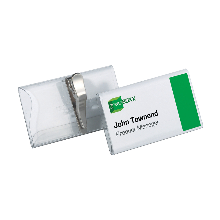 Badge durable 8110 met klem 40x75mm - 0
