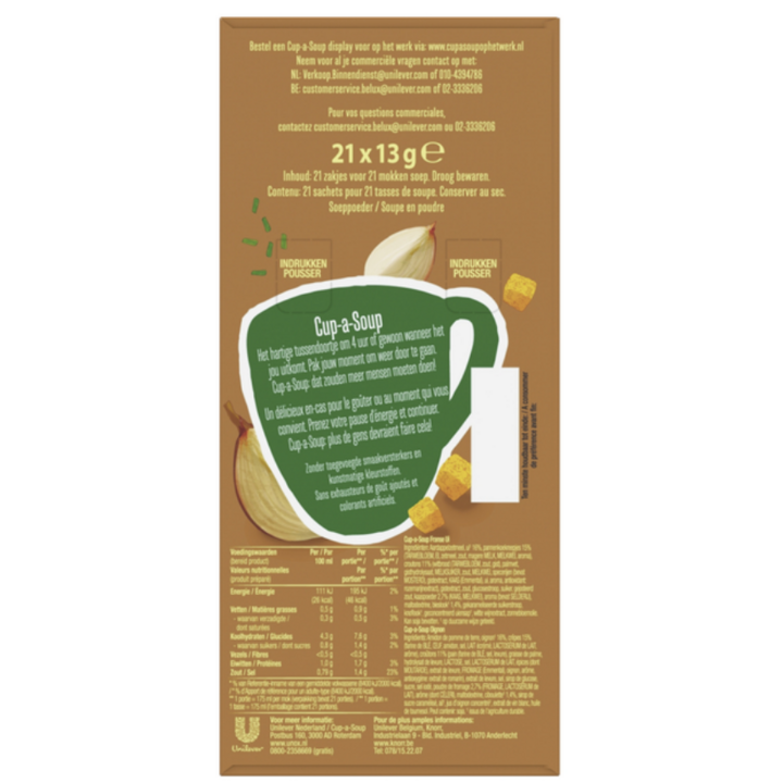 Cup-a-Soup, soep, 175ml, Franse ui (21 zakjes) - 1