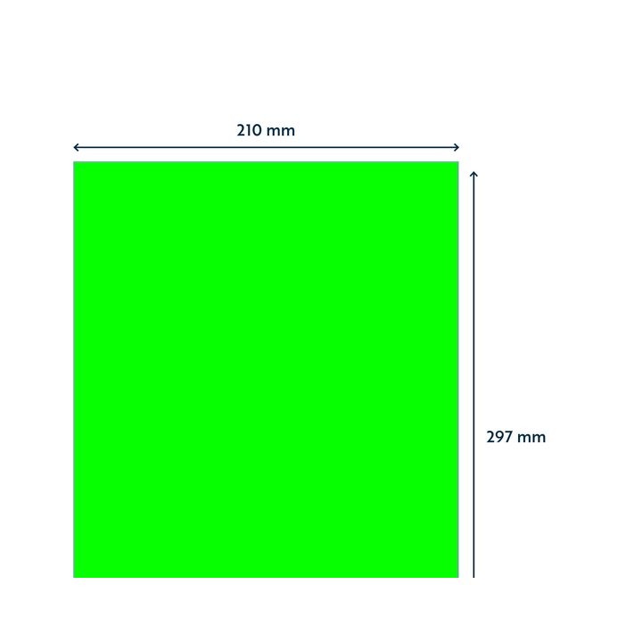Etiket rillprint 210x297mm fluorgn 100 etiketten(b84024) - 1