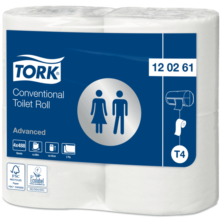 Tork Advanced | Toiletpapier | 488 Vel | 2-Laags | T4 | Wit | 120261 (24 stuks)  - 0