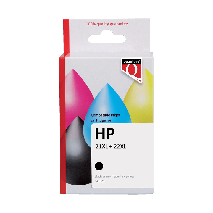 Inkcartridge Quantore alternatief tbv hp c9351ce c9352ce zwart kleur - 0