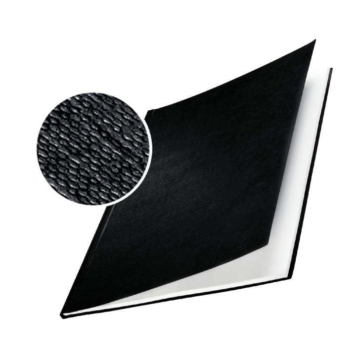 Inbindomslag leitz 10.5mm zwart hard - 0