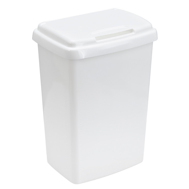 Top-Fix, kunststof afvalbak, 50 liter, wit, VB 565000 - 0