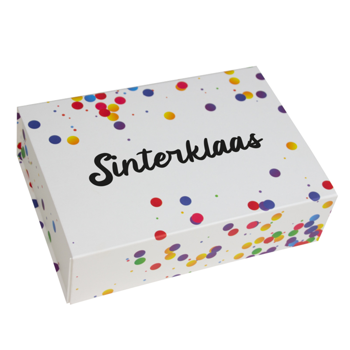 Magneetdoos, Sint, 23x23x11cm,  Sint, confetti (25 stuks) - 0