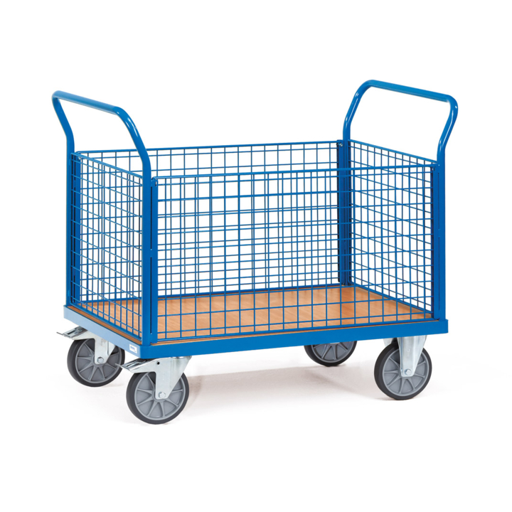 Vierwandwagen met gaas, 1200x800mm Draagverm. 600kg - 0