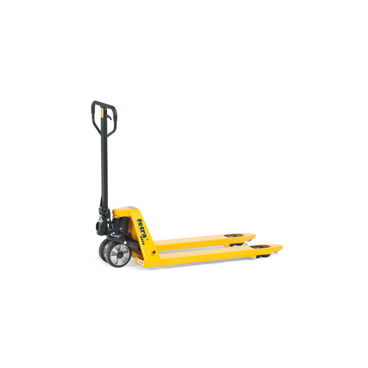 Handpallettruck met rubber stuurwiel en nylon vorkrollen - 0