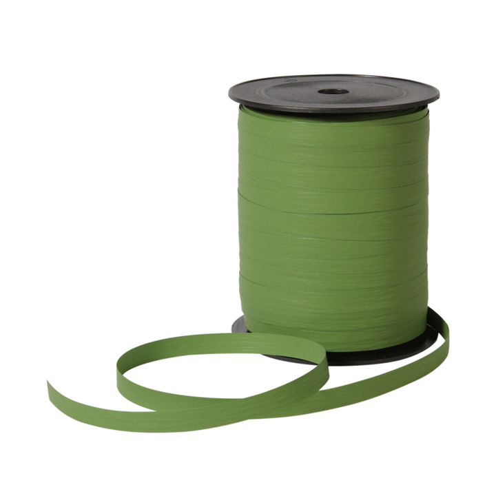 Krullint, paperlook, 10mm x 250m,mosgroen - 0