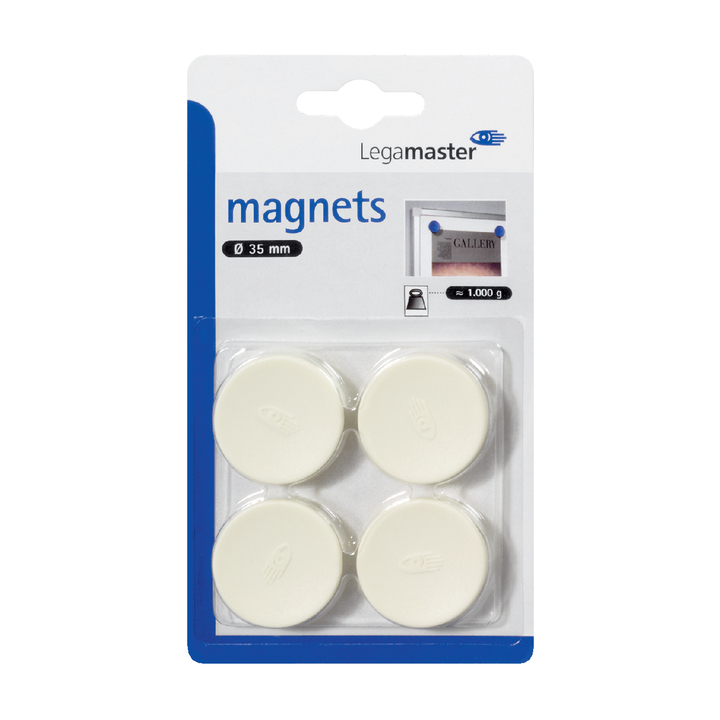 Magneet legamaster 35mm wit - 0