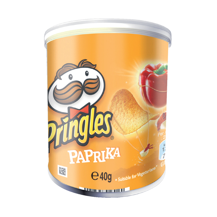 Pringles, chips, 40 gram, paprika, 295360 (1 koker) - 0