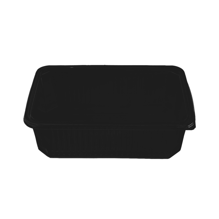Rib schaal, PP, 275x175x40mm, zwart (450 stuks) - 0