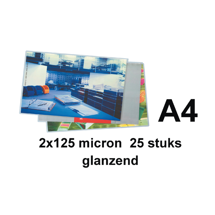 Lamineerhoes gbc a4 125mic glans - 0