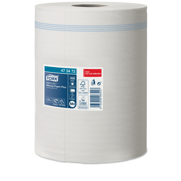 Tork Reflex Advanced | Midi Poetsrol | 151 Meter | 2-Laags | Recycled | M4 | Wit | 473472 (6 stuks) - 1