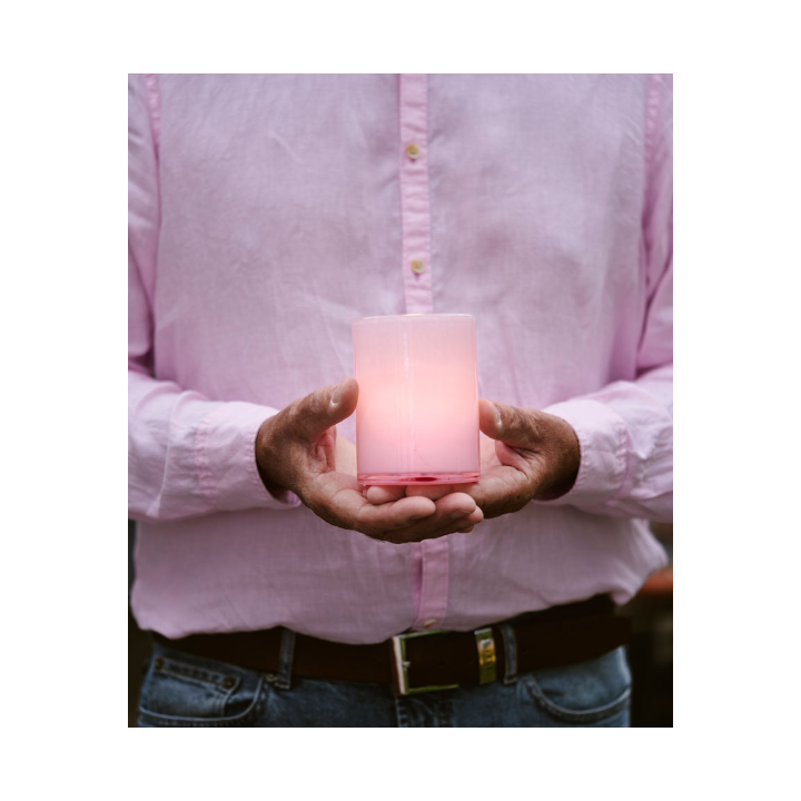 Duni | LED-lamphouder | 115x85mm | Kandelaar Silky Pink | 206450 (4 stuks) - 1
