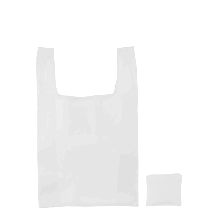 Draagtas, 33,5x58+2x6,75cm, polyester, opvouwbaar, wit (200) - 0