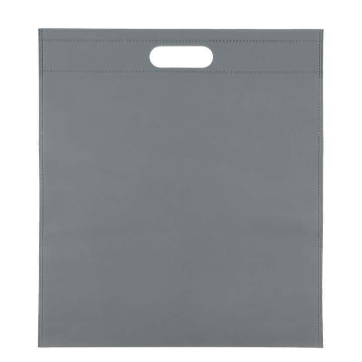 Draagtas, non-woven, 40x45cm, greep gestanst, grijs (400 st) - 0