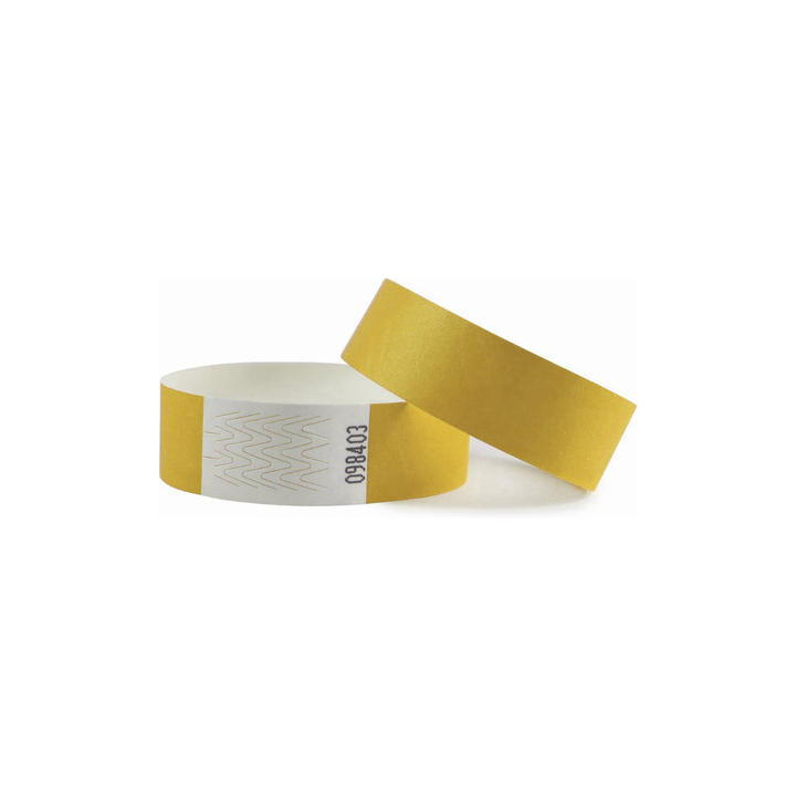 Polsband, Tyvek, geel, 390004 (100 stuks) - 0