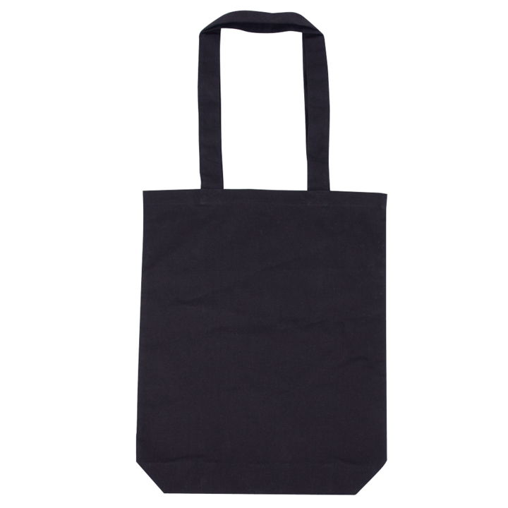 Draagtas, canvas, 40x50+2x5cm, tote beach bags, zwart (100s) - 0