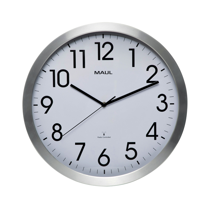 Wandklok maulmove ¥40cm wit/aluminium(9063108) - 0