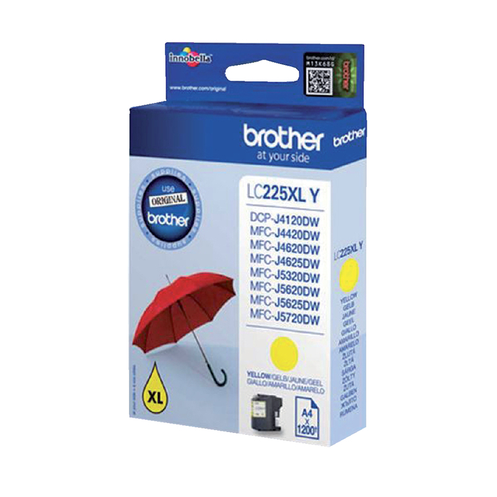 Inkcartridge brother lc-225xl geel(lc-225xly) - 0