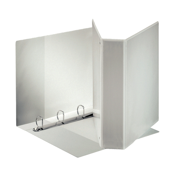 Esselte D-mech, presentatieringband A4, 4-rings, 60mm, wit - 0