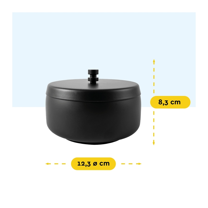 Asbak Brasq tafelmodel | 1 liter | met deksel | zwart (8602626) - 1