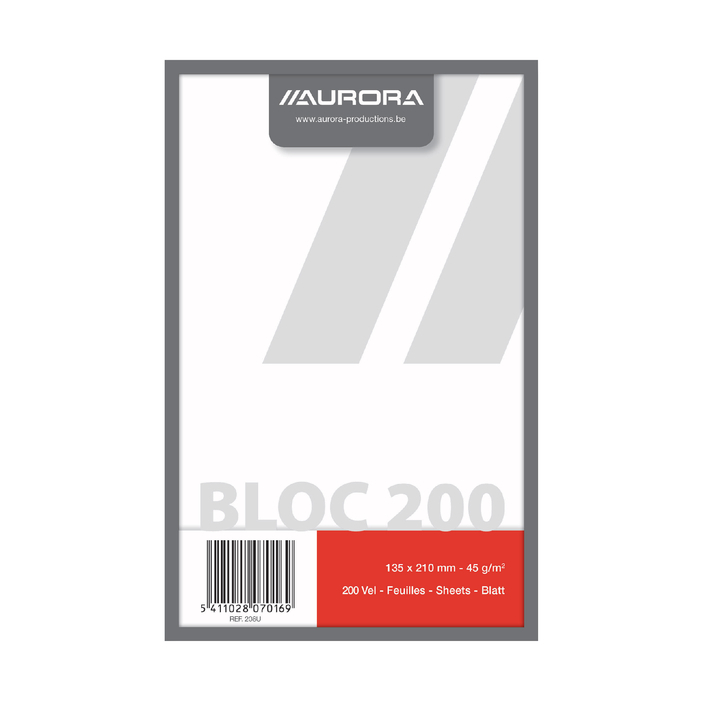 Kladblok 210x135mm 200v blanco(208u) - 0