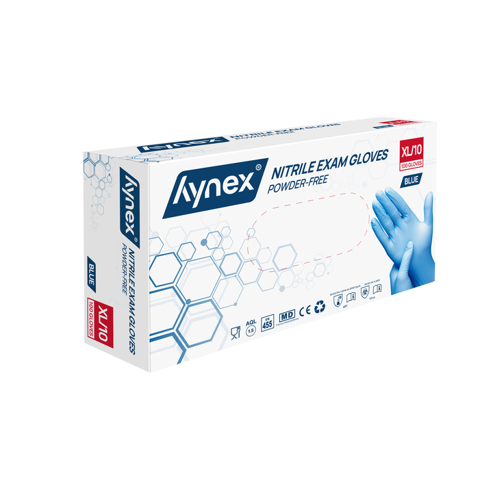 Hynex | Nitril Handschoen | Maat XL | Blauw | Ongepoederd | 30004104 (100 stuks) - 0