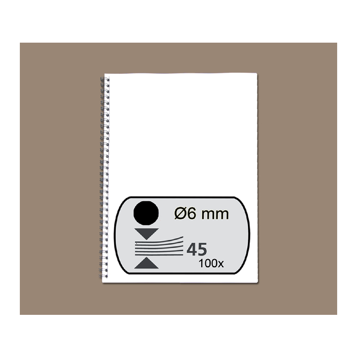 Draadrug fellowes 34 rings 6mm a4 zwart - 0