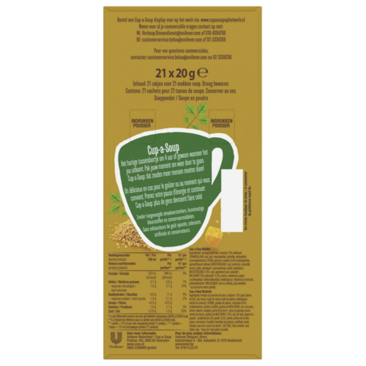 Cup-a-Soup, soep, 175ml, mosterd (21 zakjes) - 1