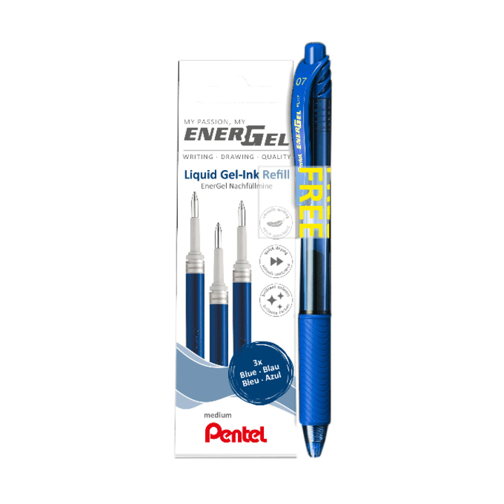 Navulling pentel gelschrijver energel lr7 blauw(lr7-3c-promo - 0