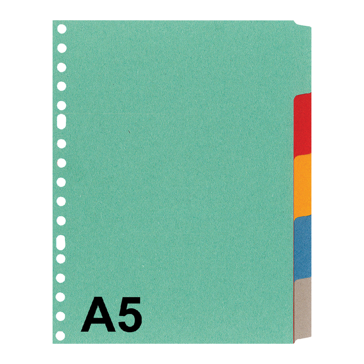 Tabblad kangaro p505m a5 17r blanco 5dlg karton(p505m) - 0