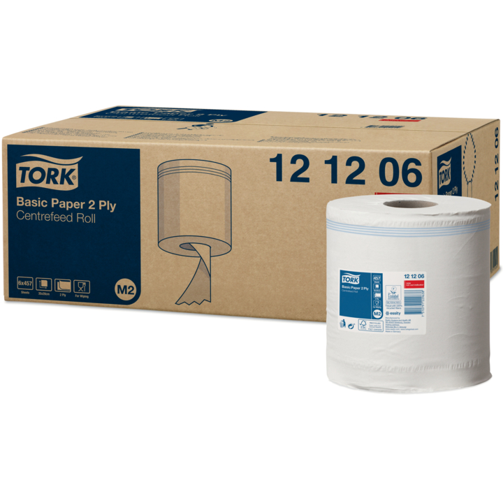 Tork Universal | Midi Poetsrol | 160 Meter | 2-Laags | Recycled | M2 | Wit | 121206 (6 stuks) - 0