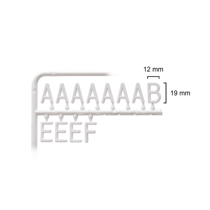 Letter set iezzy voor letterbord 2x150 wit(leb-lhead) - 2