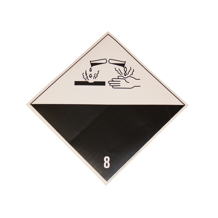 Etiket bijtende stoffen, PE, 300x300mm, permanent (250 st) - 0
