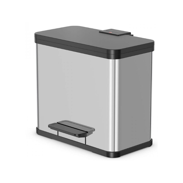 Hailo Öko Trio Plus, pedaalemmer, 3x9 liter, RVS, VB 016232 - 0