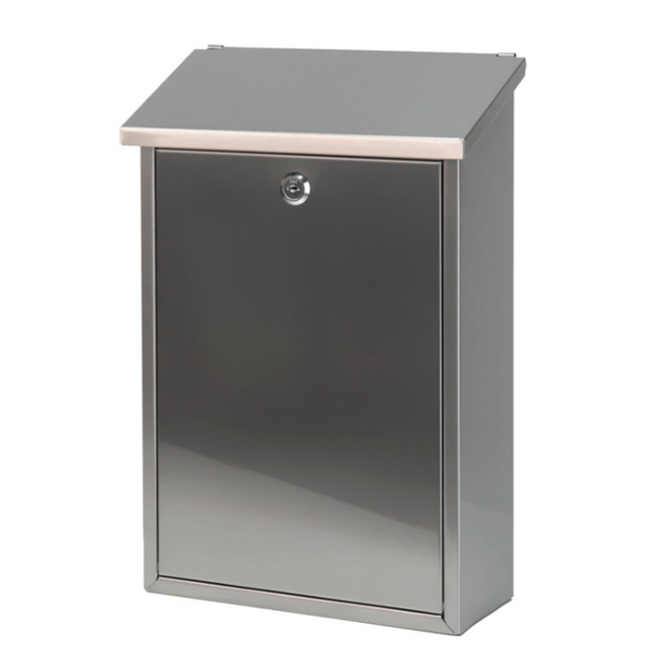 Wandbrievenbus Toledon, 270x120x400 mm, mat RVS, VB 440170 - 0