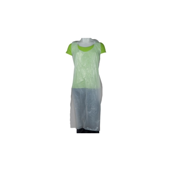 Merbach, schort, 128x80cm, PE wit (100 stuks) | OP=OP AANBIEDING - 0