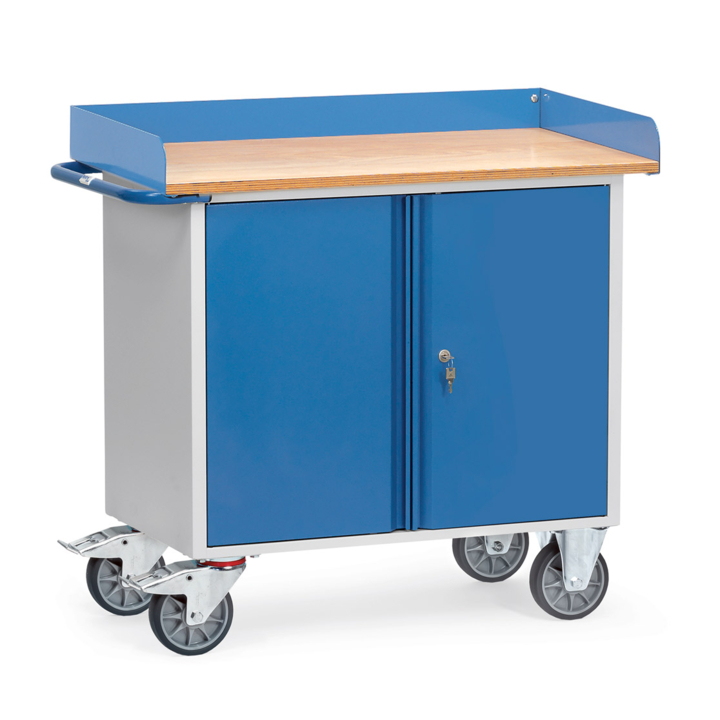 Werkplaatswagen werkblad met rand, 985x590mm - 0