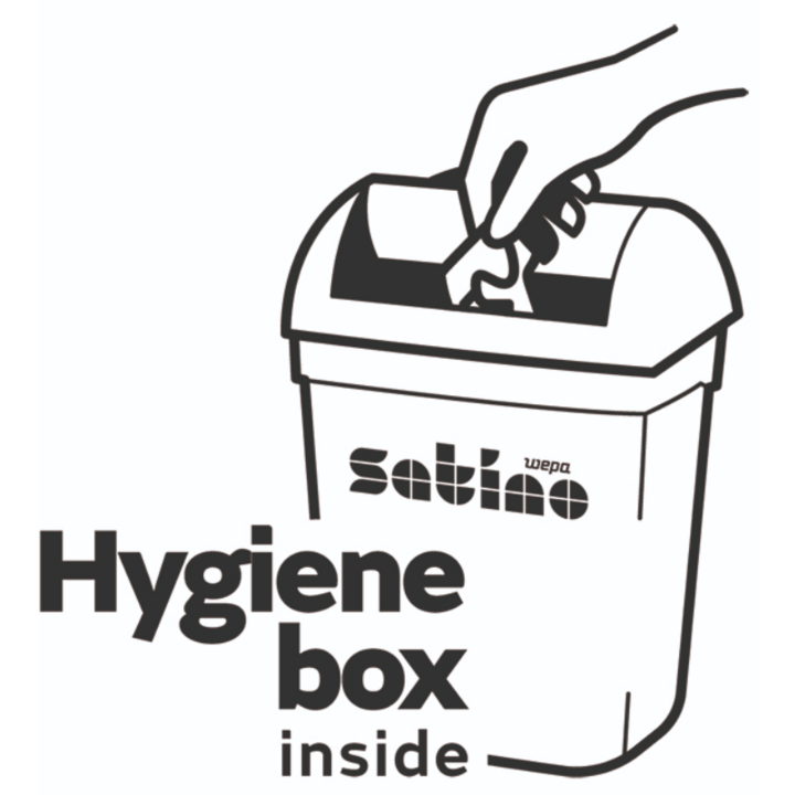 Satino by WEPA | Dameshygiënebox | 8 Liter | Wit | 332560 - 1