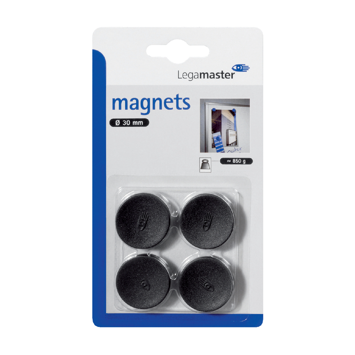 Magneet legamaster 30mm zwart - 0
