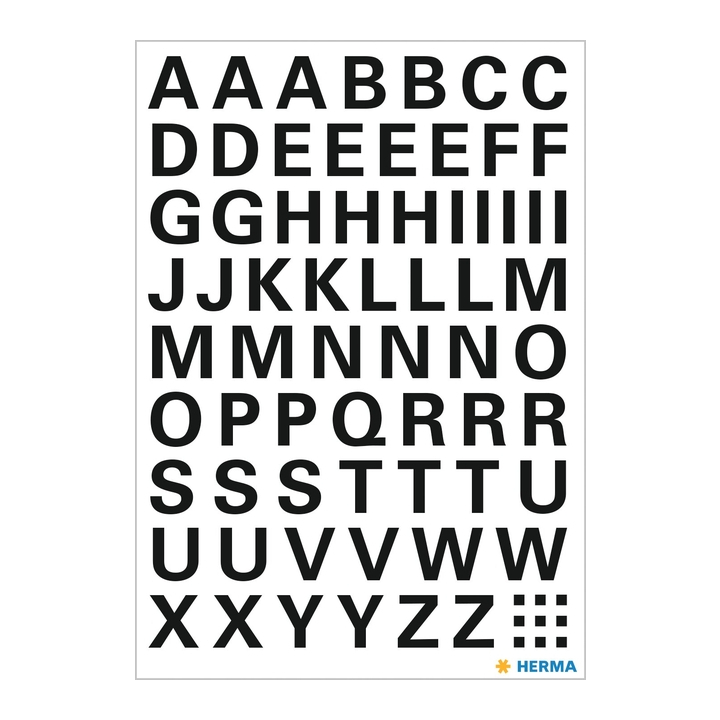 Etiket herma 4158 letter 10mm transparant - 1