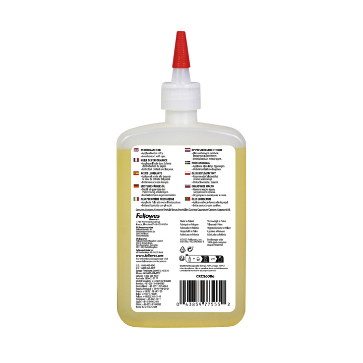 Olie voor papiervernietiger fellowes 355ml(3608601) - 2
