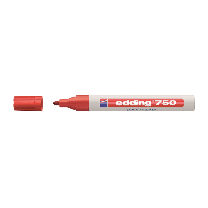 Viltstift edding 750 lak rond 2-4mm rood(840002) - 0