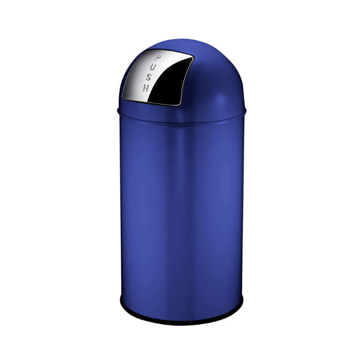 Pushcan, afvalbak met binnenbak, 40 liter, blauw, VB 405550 - 0
