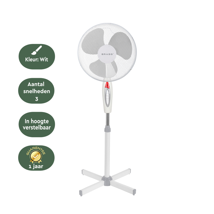 Statiefventilator brasq f300 ø 40cm wit(8582603) - 2