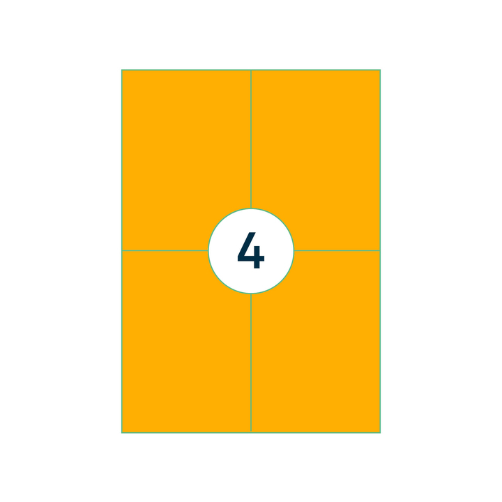 Etiket rillprint 105x148mm fluoror 400 etiketten(b84322) - 2