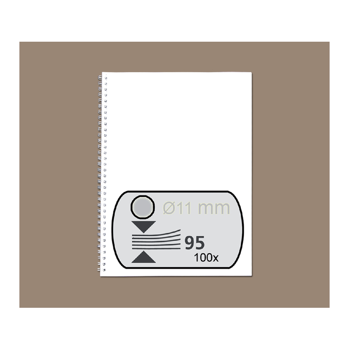 Draadrug gbc 11mm 34r zilver - 0