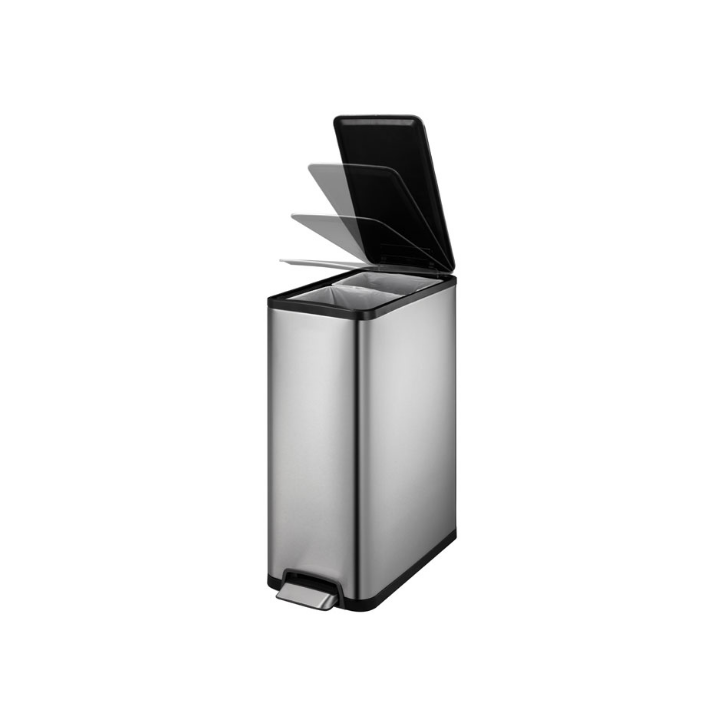 Eko Ecoslim, pedaalemmer, 2x20 liter, mat RVS, VB 937640 - 1