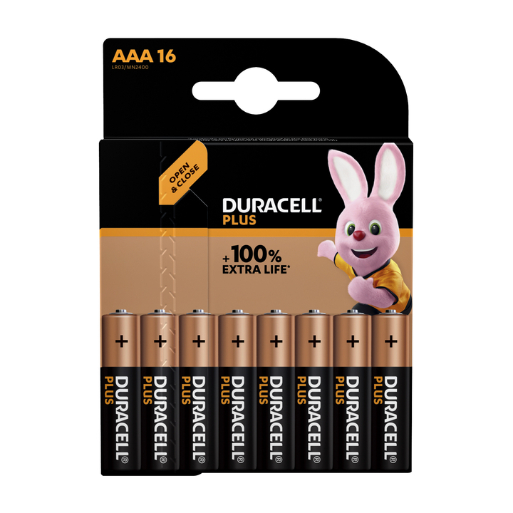 Batterij duracell plus aaa 16st(5000394147126) - 0
